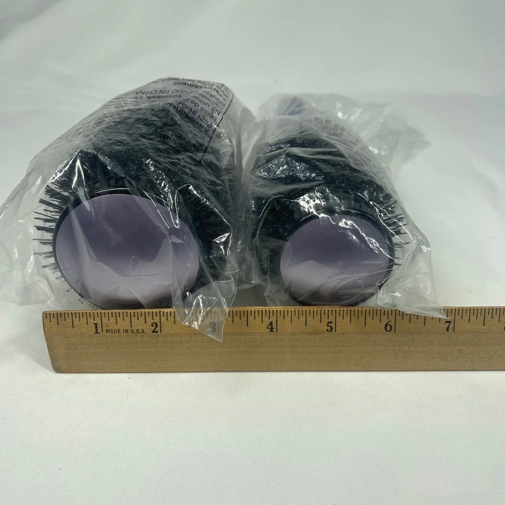 Monat Round Hair Brush Set 2pc Vented Thermal Blowout Brushes Purple NIP